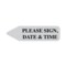 Nevs Labeling Flag - Imprinted - Sign Date Time - Mint - 9/16" x 2" NEV81046 - alternate 1
